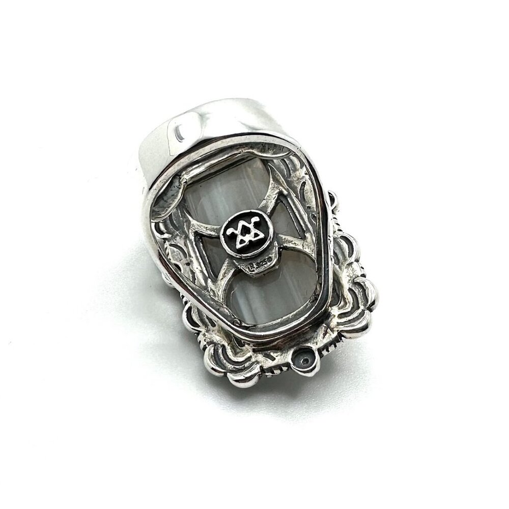 American West Sterling Silver Rectangular Gray Ag… - image 5